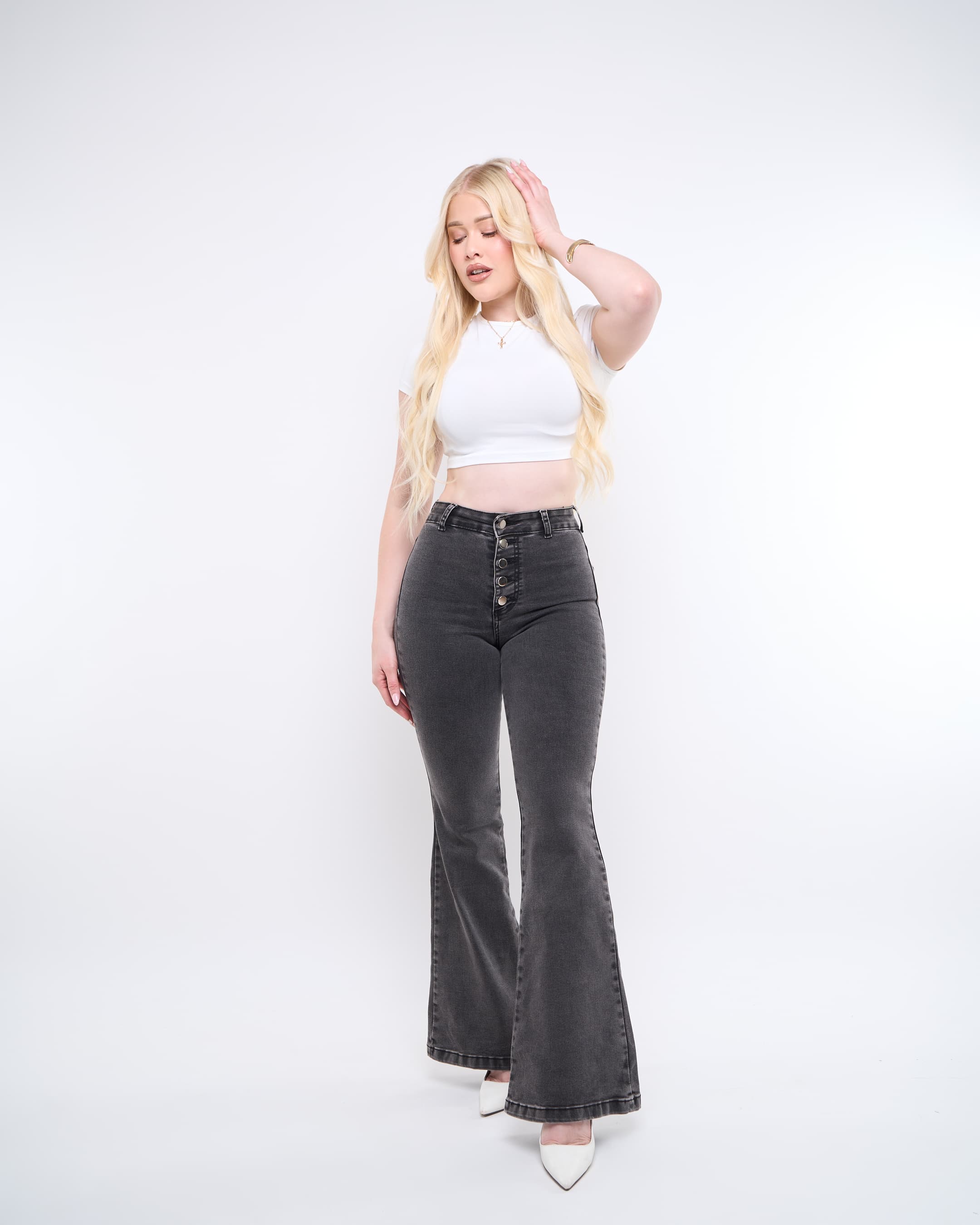Flare Gris Botonadura